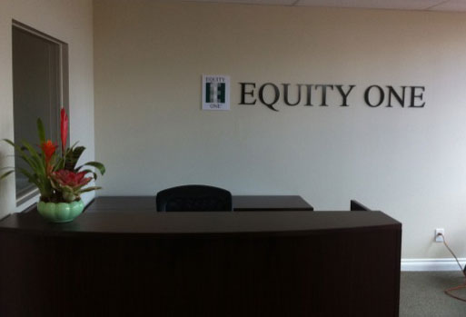 Equity One Lobby Sign