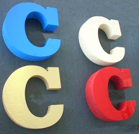 Dimensional foam letters