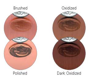 flat-cut copper-finishes