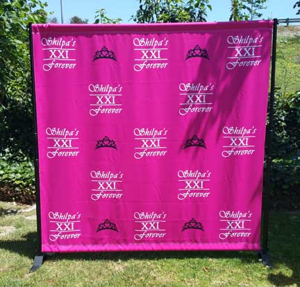 backdrop banner pink