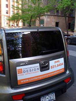 hatchback vehicle magnetic sign