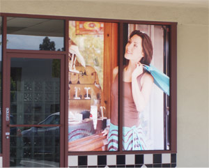 outside window graphics installation