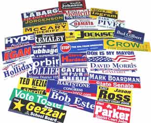 bumperstickers for all events