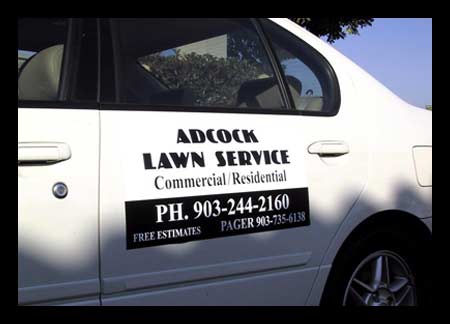 lawn service magnetic sign