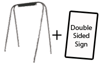 Aluminum a-frame and sign