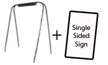 Aluminum a-frame and sign